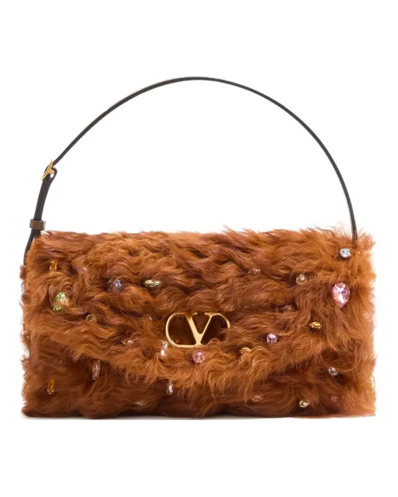 Valentino Garavani Kleine Vain Soft Schultertasche - Braun Braun