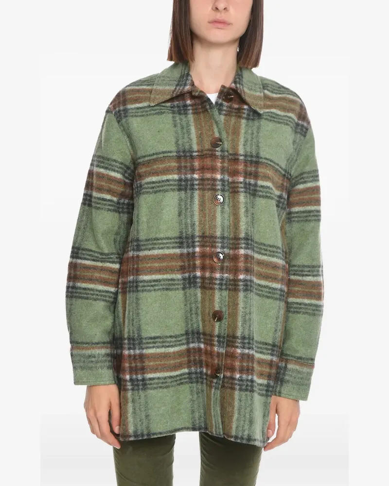 Samsøe & Samsøe Rosalie checked overshirt - Grün Grün