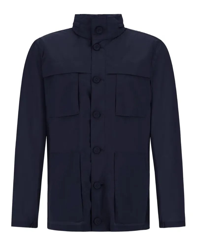 Herno Hemdjacke mit Stehkragen - Blau Blau