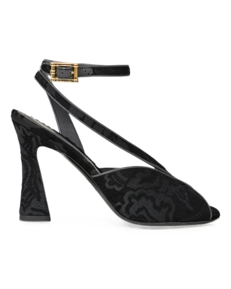Etro high-heeled jacquard sandals with Paisley-motif - Schwarz Schwarz