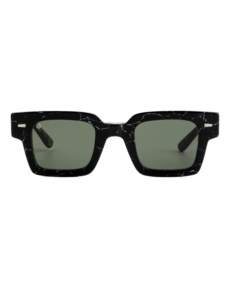 Kyme Indigo marble-effect square-frame sunglasses - Schwarz Schwarz