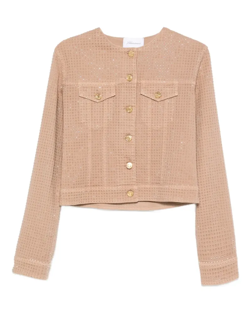Blumarine Strassverzierte Jacke - Nude Nude