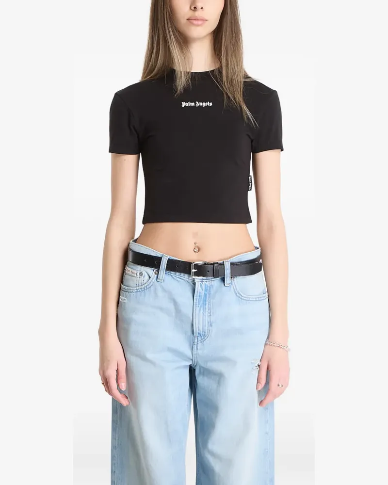 Palm Angels logo-print T-shirt - Schwarz Schwarz
