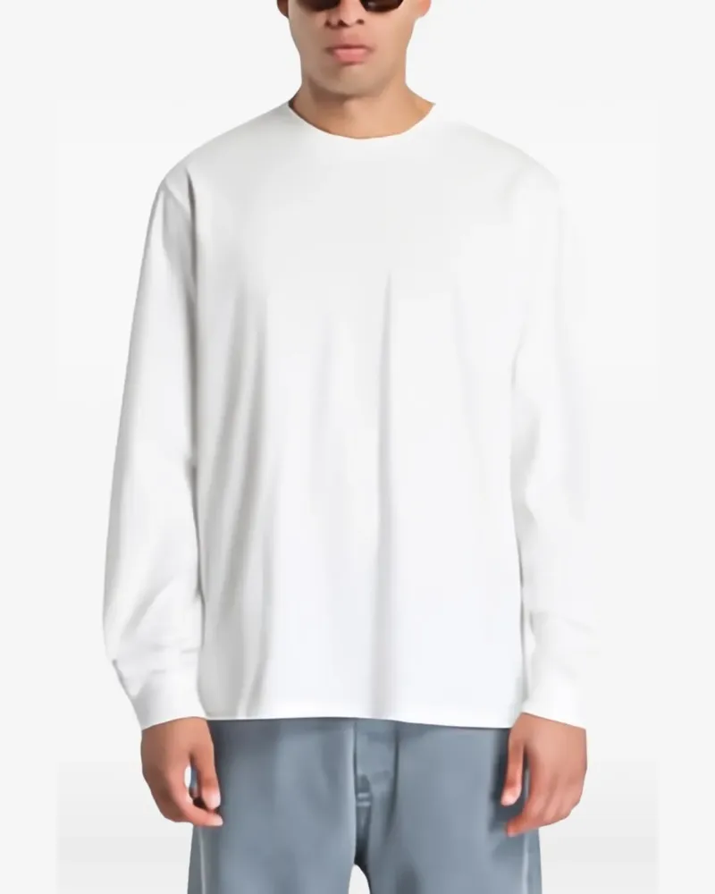 A.P.C. logo-print long-sleeve T-shirt - Weiß Weiß