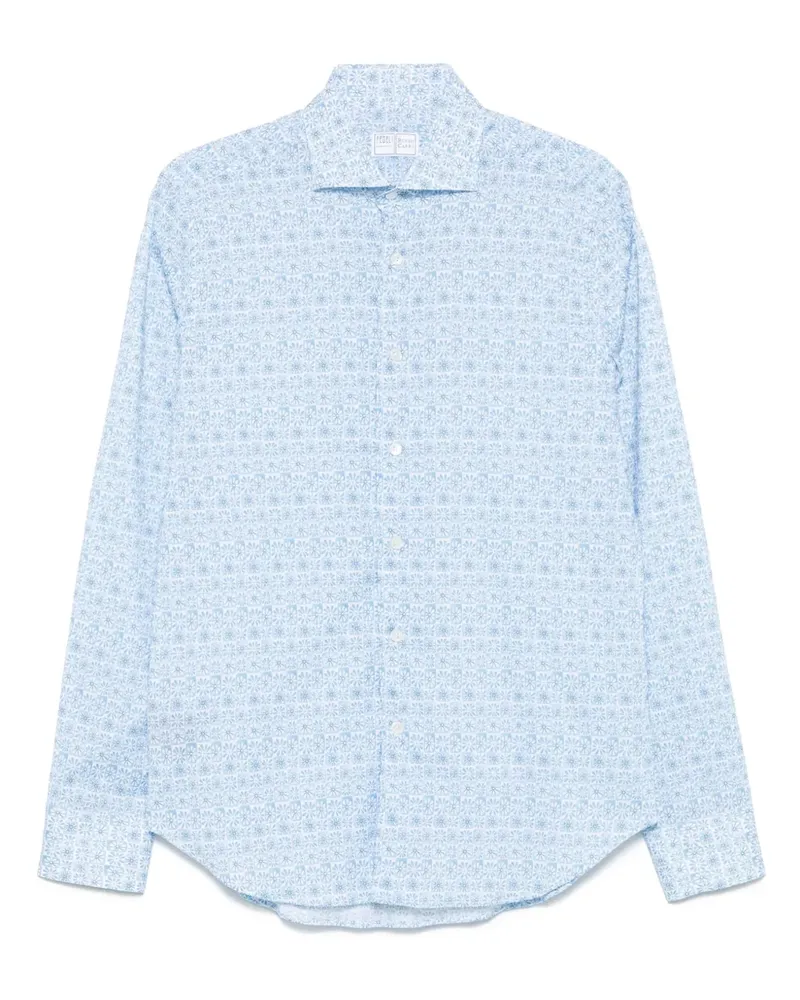 Fedeli Hemd mit Blumen-Print - Blau Blau