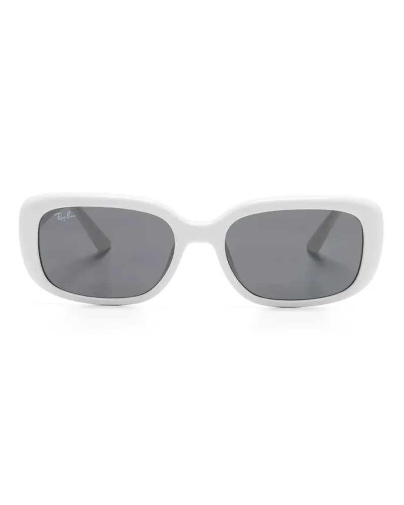 Ray Ban Sonnenbrille mit Oversized-Gestell - Weiß Weiß