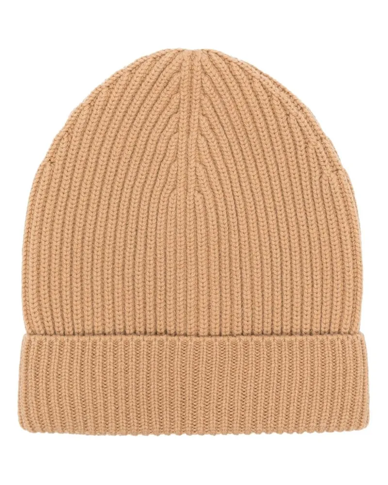Dolce & Gabbana Gerippte Strickmütze - Nude Nude