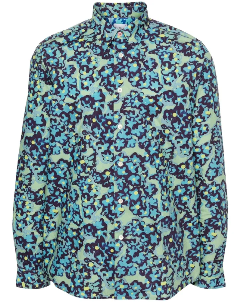 Paul Smith Bold Florals Hemd - Grün Grün