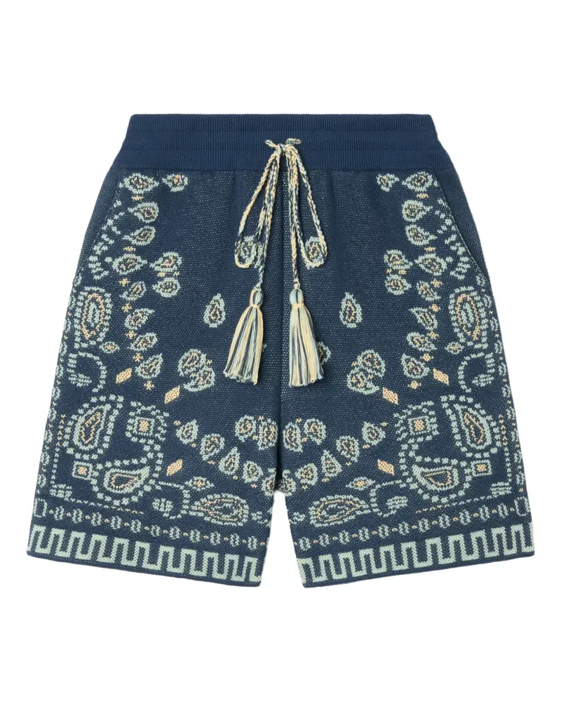 Alanui Shorts mit Paisleymuster - Blau Blau