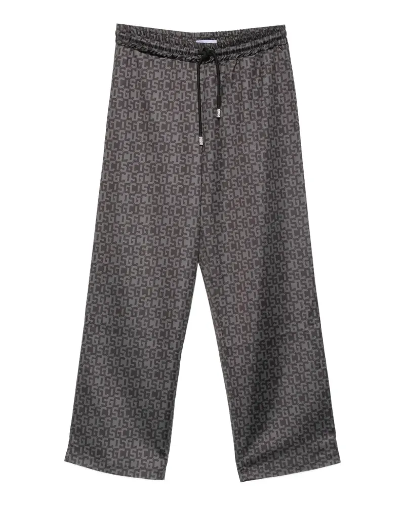 GCDS Jogginghose mit Monogramm-Print - Schwarz Schwarz