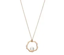 18kt rose gold pearl pendant necklace