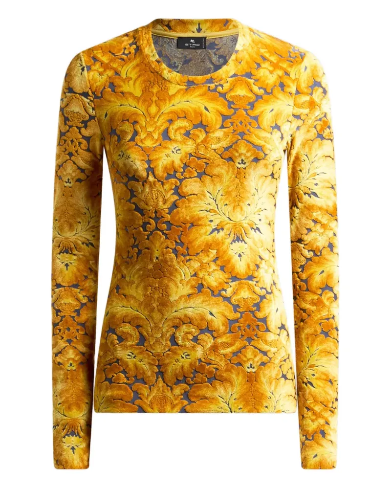Etro Langarmshirt aus Chenille-Jacquard - Gelb Gelb