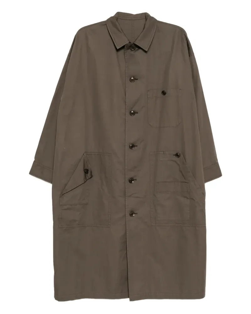 Yohji Yamamoto cotton twill coat - Grün Grün