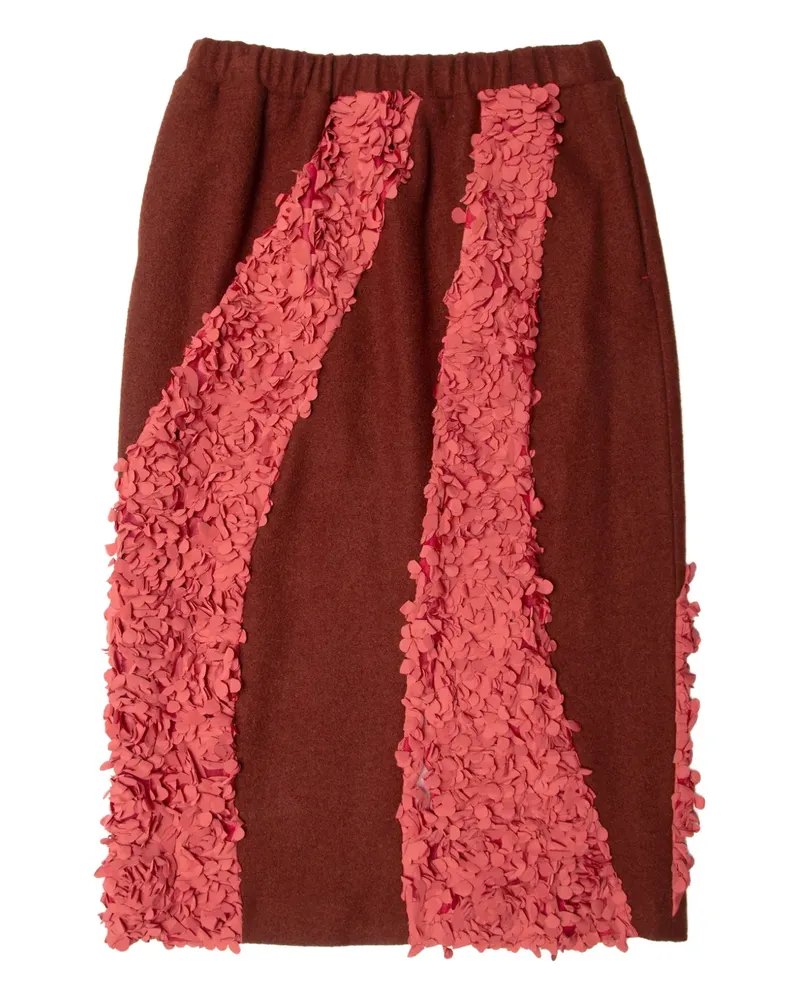 Muller of Yoshiokubo panelled-design midi skirt - Braun Braun