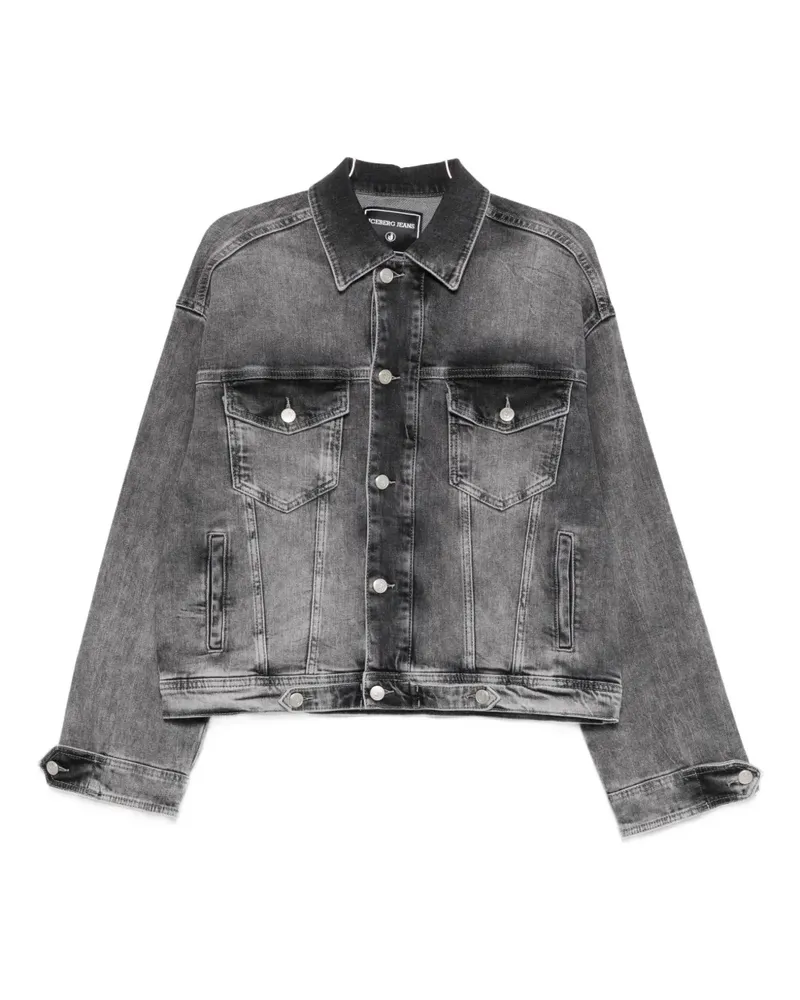 Iceberg embellished denim jacket - Schwarz Schwarz