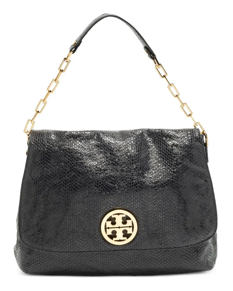 Tory Burch Schultertasche mit Schlangen-Prägung - Schwarz Schwarz