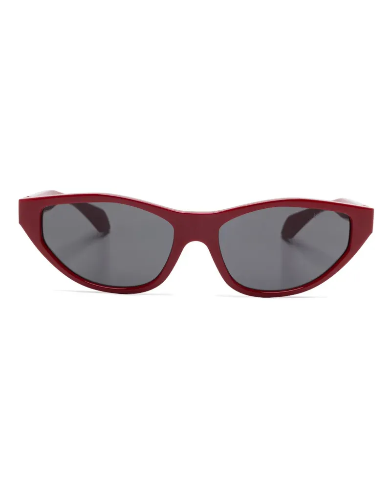 Versace Sonnenbrille mit geometrischem Gestell - Rot Rot