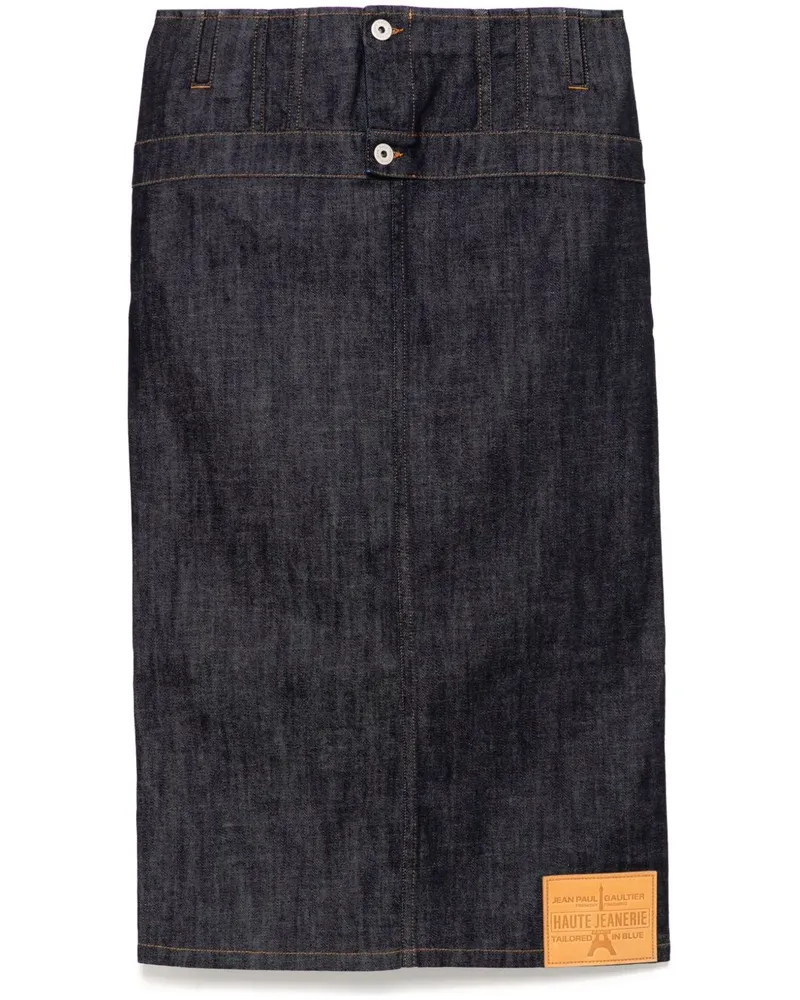 Jean Paul Gaultier Jeansrock mit Umschlag - Blau Blau