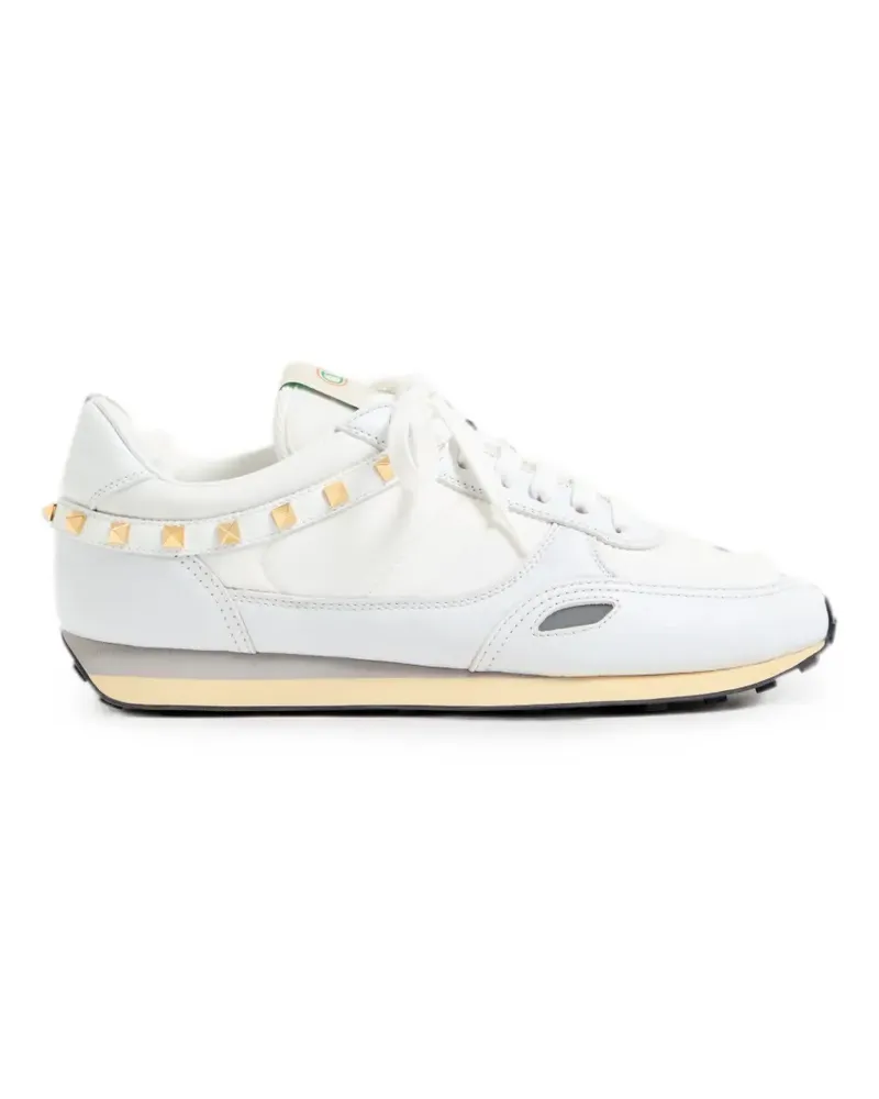 Valentino Garavani Stud Up sneaker in leather and nylon - Weiß Weiß