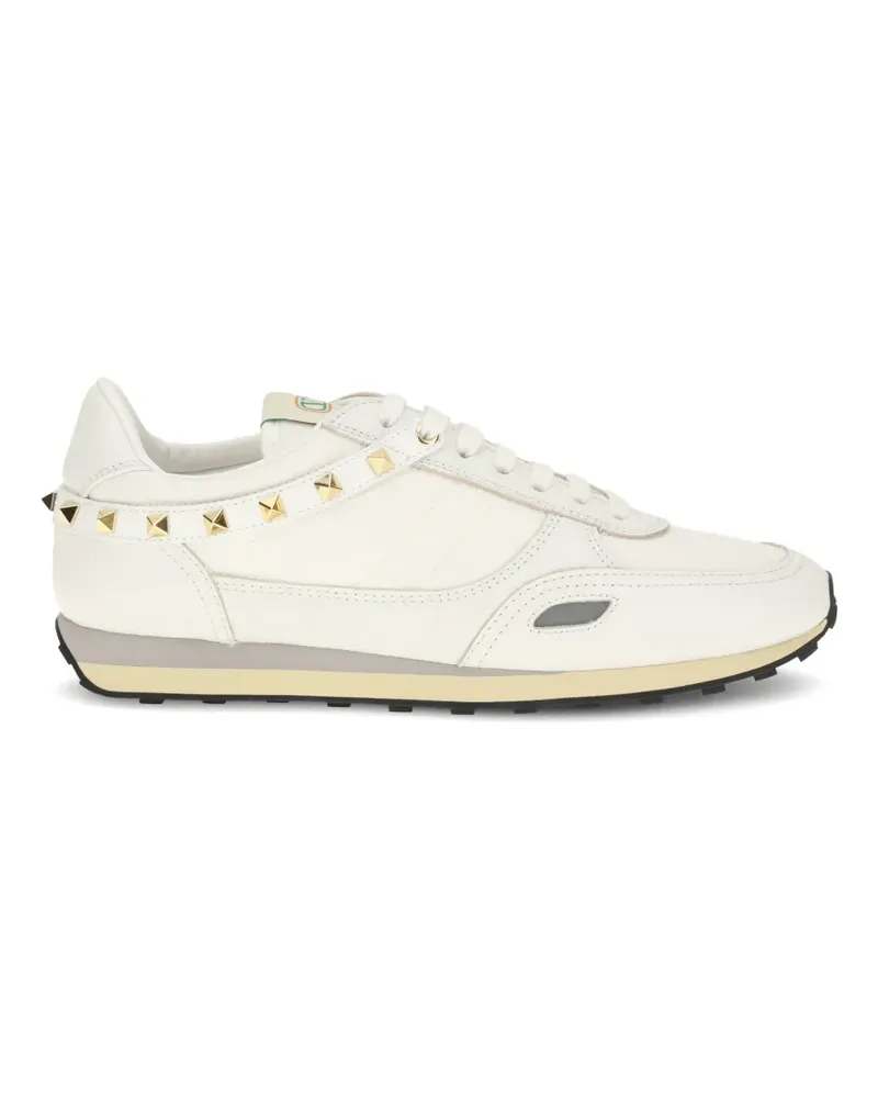 Valentino Garavani Stud Up Sneakers aus Leder und Nylon - Weiß Weiß