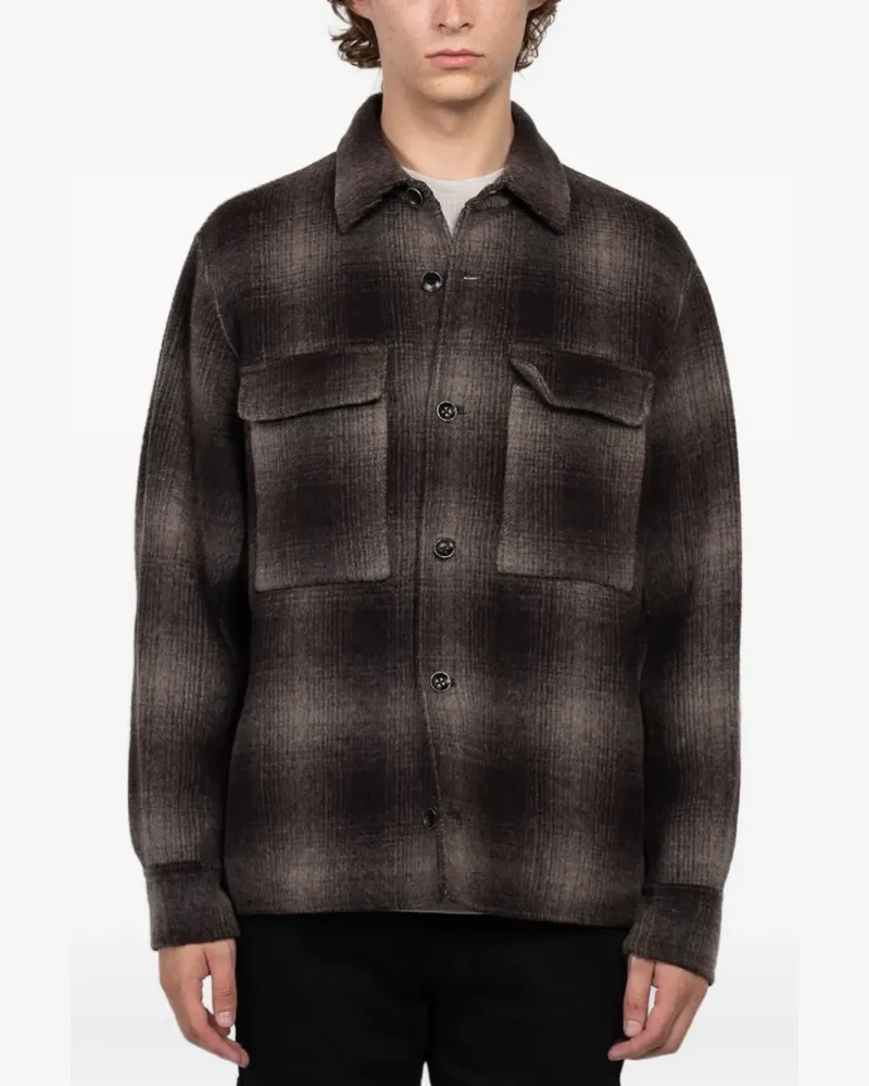 Rag & Bone Jacke mit karierten Taschen - Braun Braun