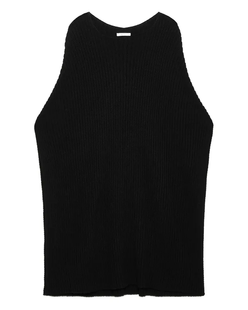 Maliparmi Geripptes Stricktop - Schwarz Schwarz