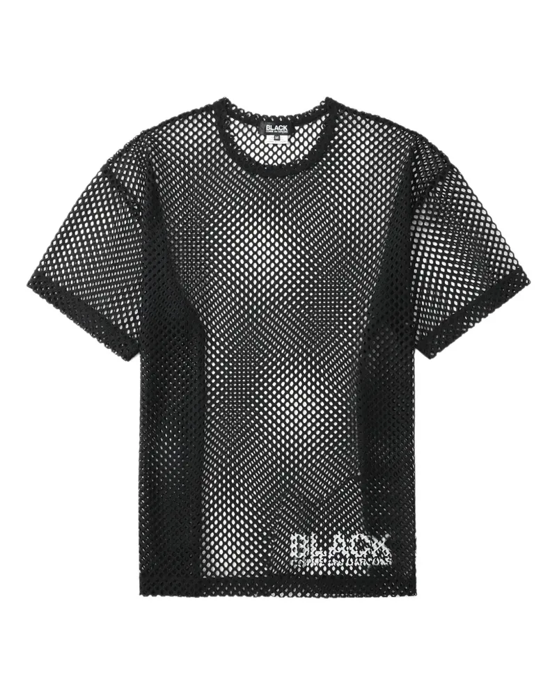 Comme des Garçons T-Shirt mit Mesh - Schwarz Schwarz