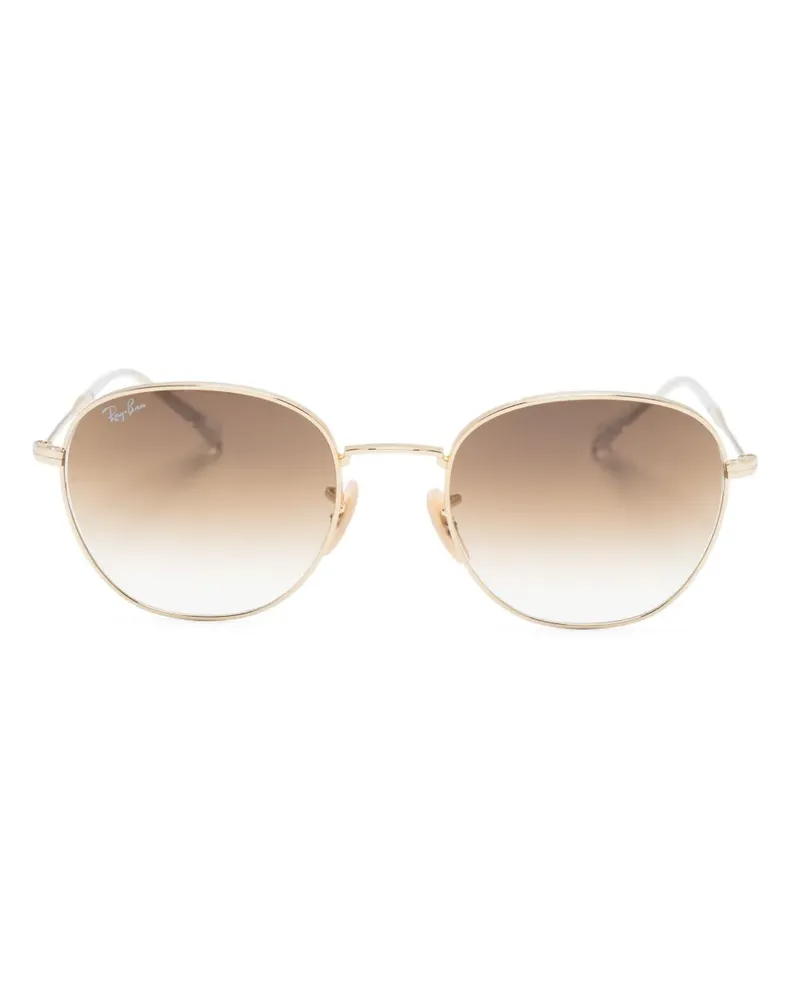 Ray Ban Sonnenbrille mit Panto-Gestell - Gold Gold