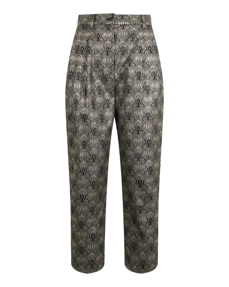 Alberta Ferretti Hose mit abstraktem Muster - Schwarz Schwarz