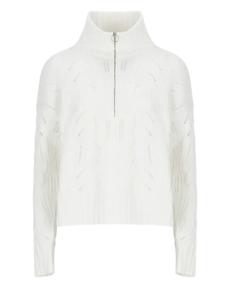 D.EXTERIOR Pullover mit Reißverschluss - Weiß Weiß