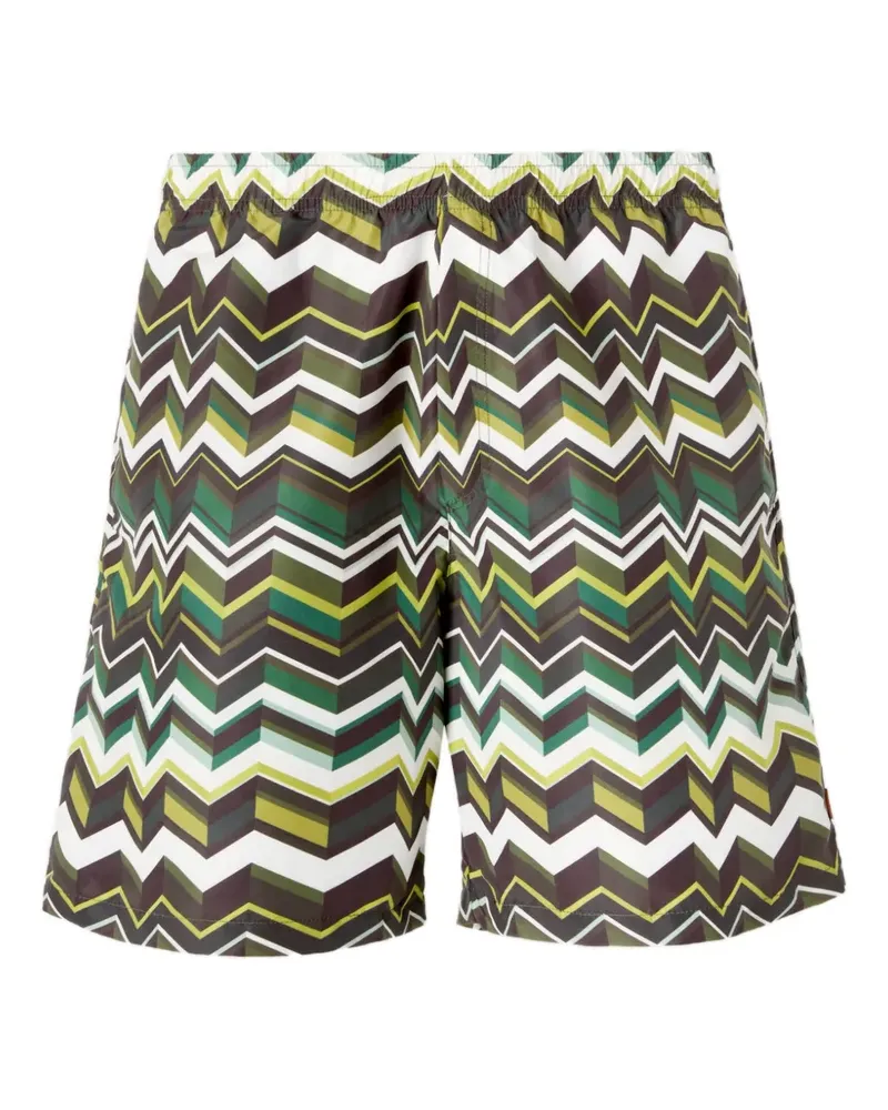 Missoni zigzag-pattern swim shorts - Grün Grün