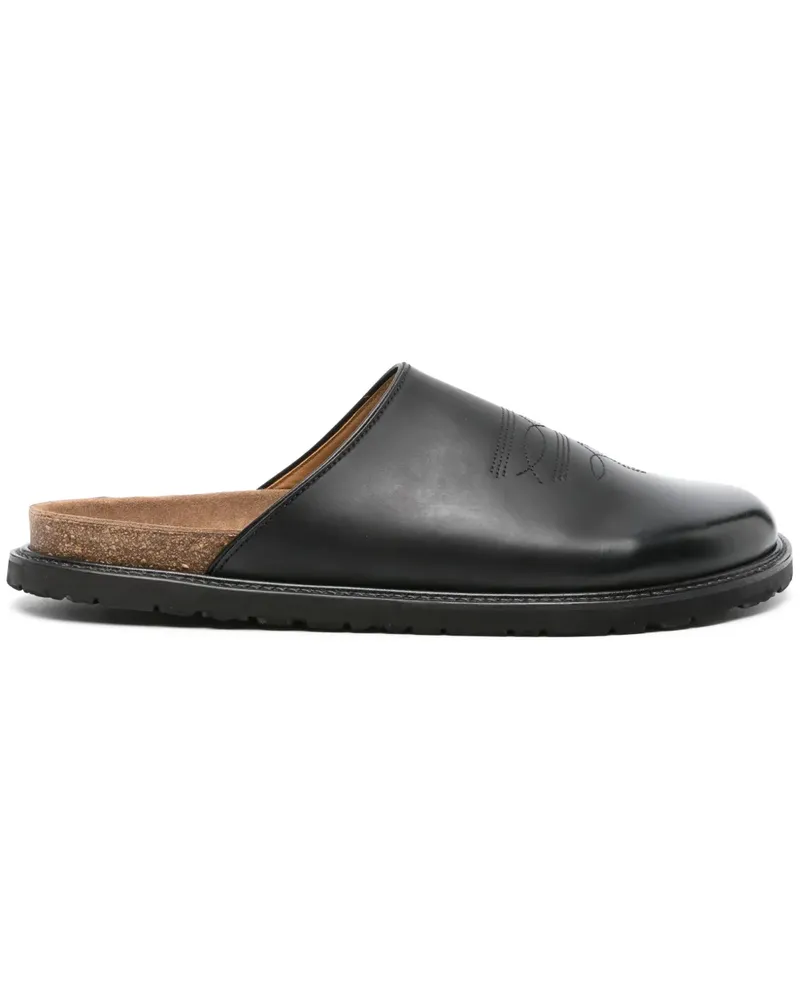 Hender Scheme Comfy Cheak Pantoletten - Schwarz Schwarz