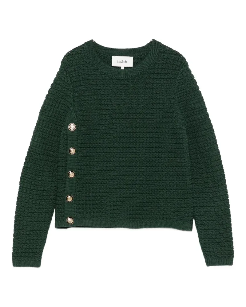 ba&sh button-detail round-neck sweater - Grün Grün