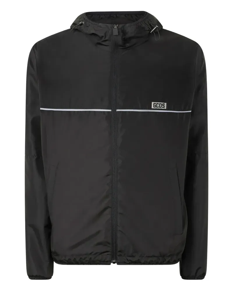 GCDS Windbreaker mit Logo-Applikation - Schwarz Schwarz