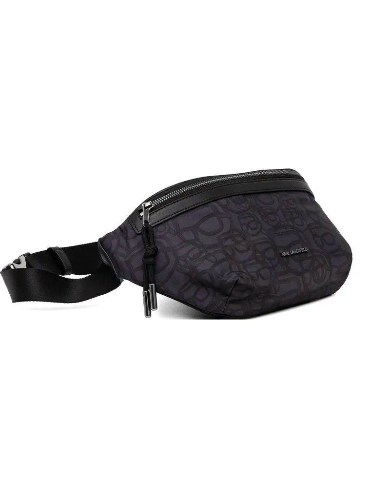 Karl Lagerfeld monogram zbelt bag - Schwarz Schwarz
