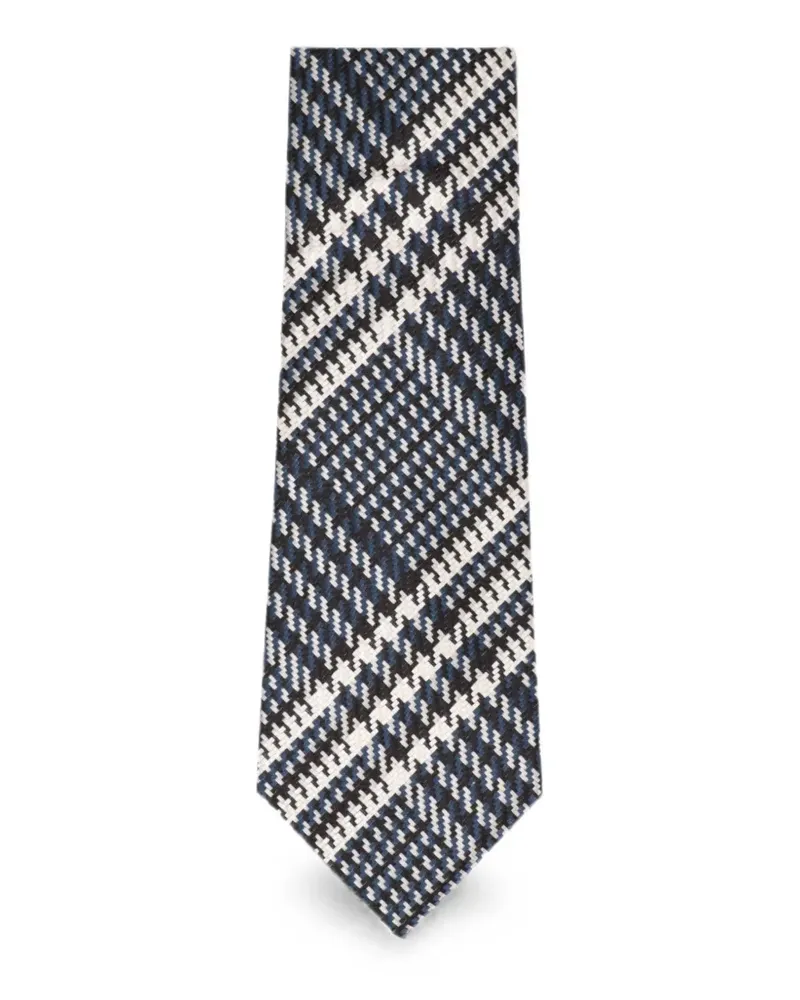 Tom Ford Prince of Wales check tie - Blau Blau