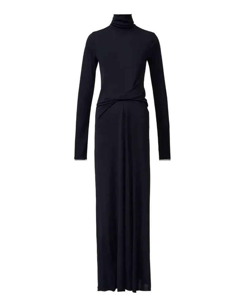 Fabiana Filippi twist-detail roll-neck maxi dress - Blau Blau
