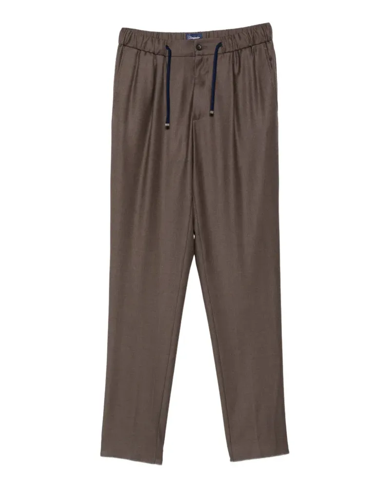 Drumohr  Bundfaltenhose mit Kordelzug - Braun Braun