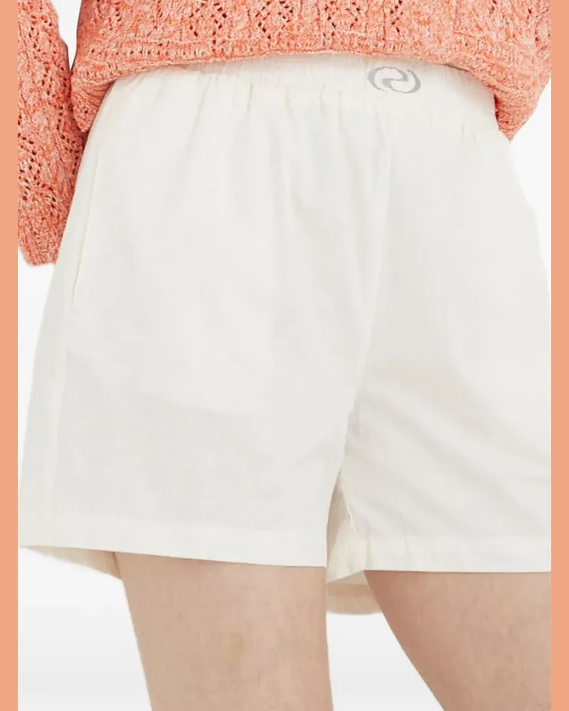 Résumé logo-patch elasticated-waist shorts - Weiß Weiß