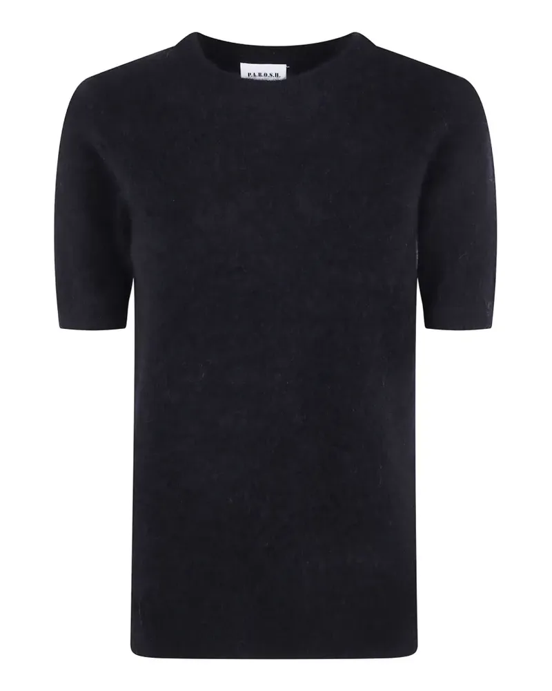 P.A.R.O.S.H. P.A.R.O H. Kurzärmeliger Pullover - Schwarz Schwarz