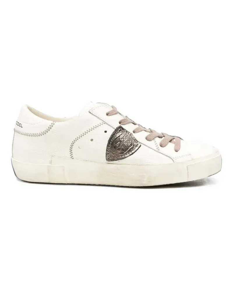 Philippe Model PRSX logo-patch sneakers - Nude Nude
