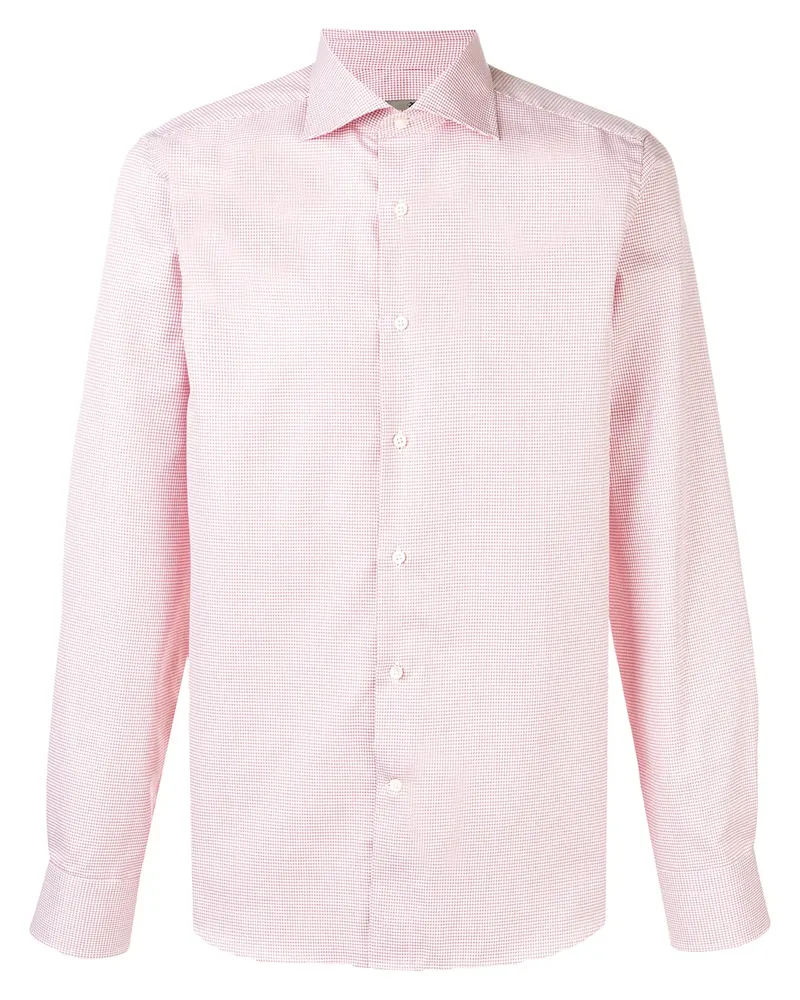 Canali Hemd mit Print - Rot Rot