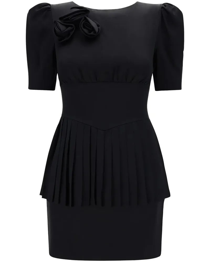 Alessandra Rich Minikleid aus Seide - Schwarz Schwarz