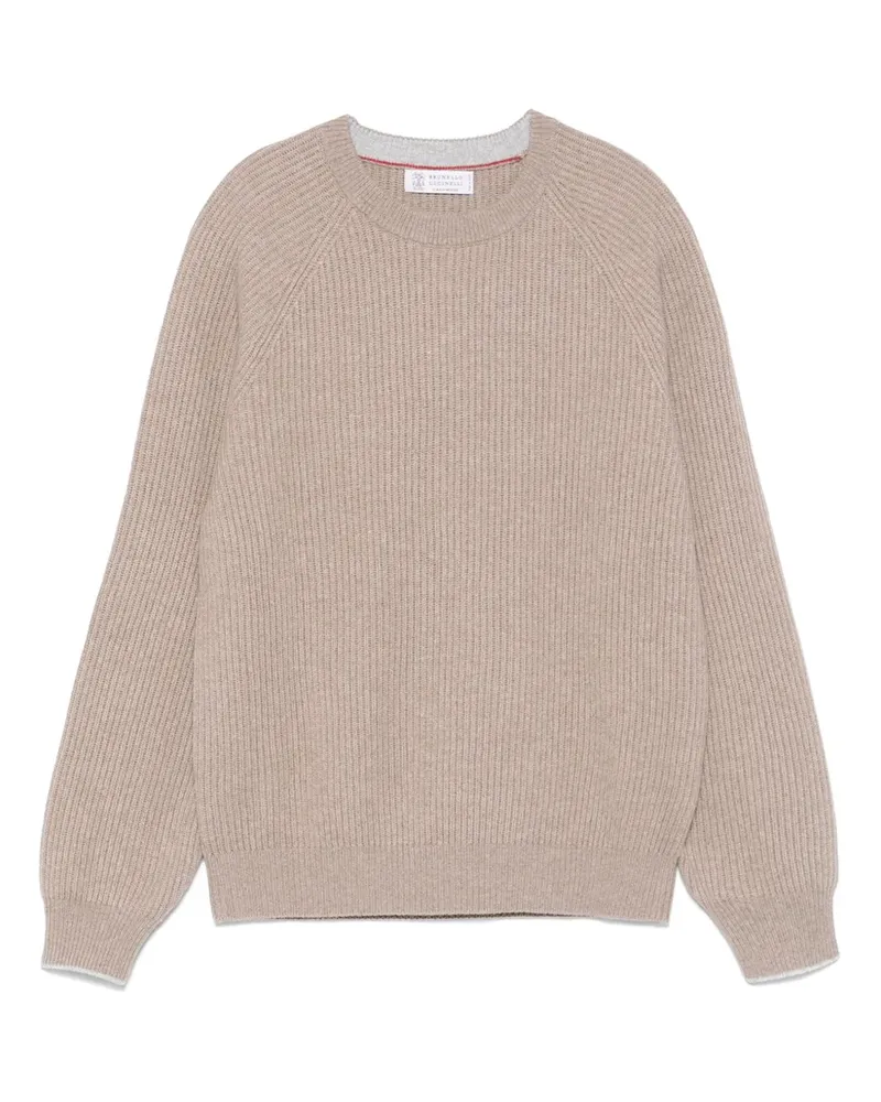 Brunello Cucinelli Klassischer Kaschmirpullover - Braun Braun