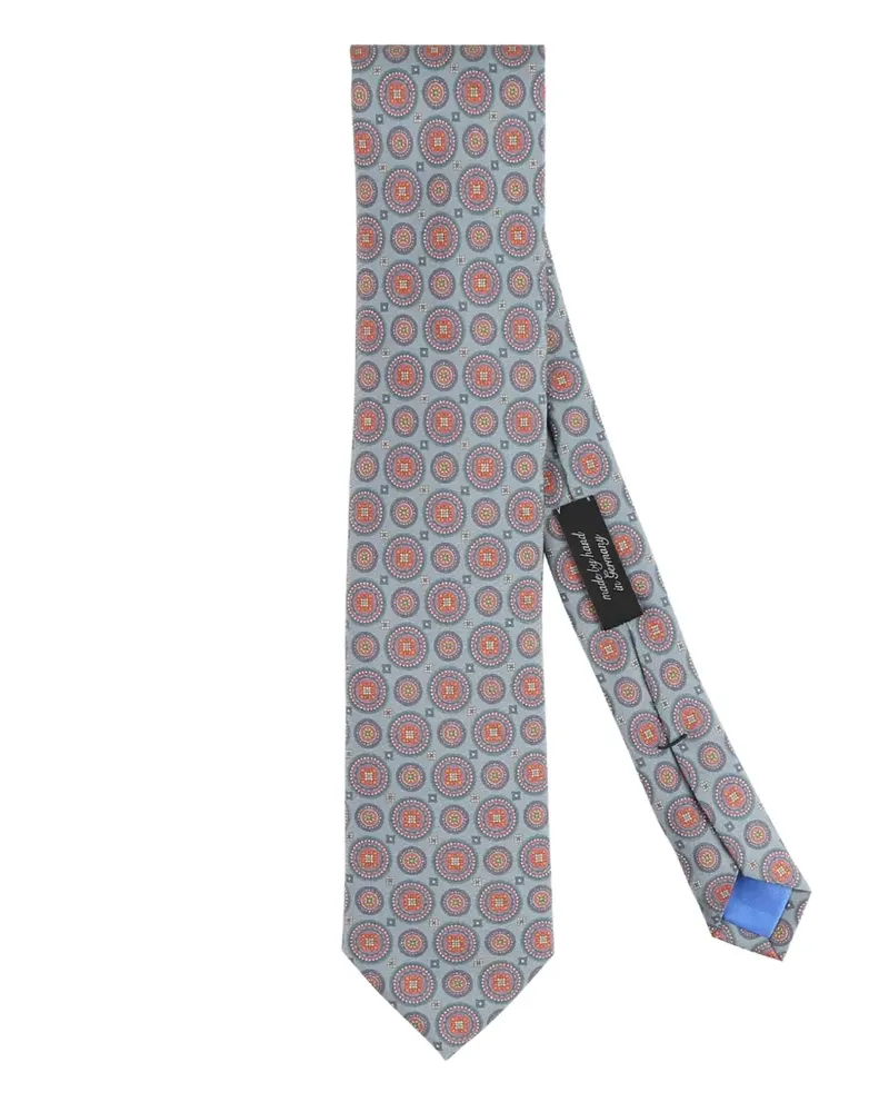 Ascot Gemusterte Krawatte - Grau Grau