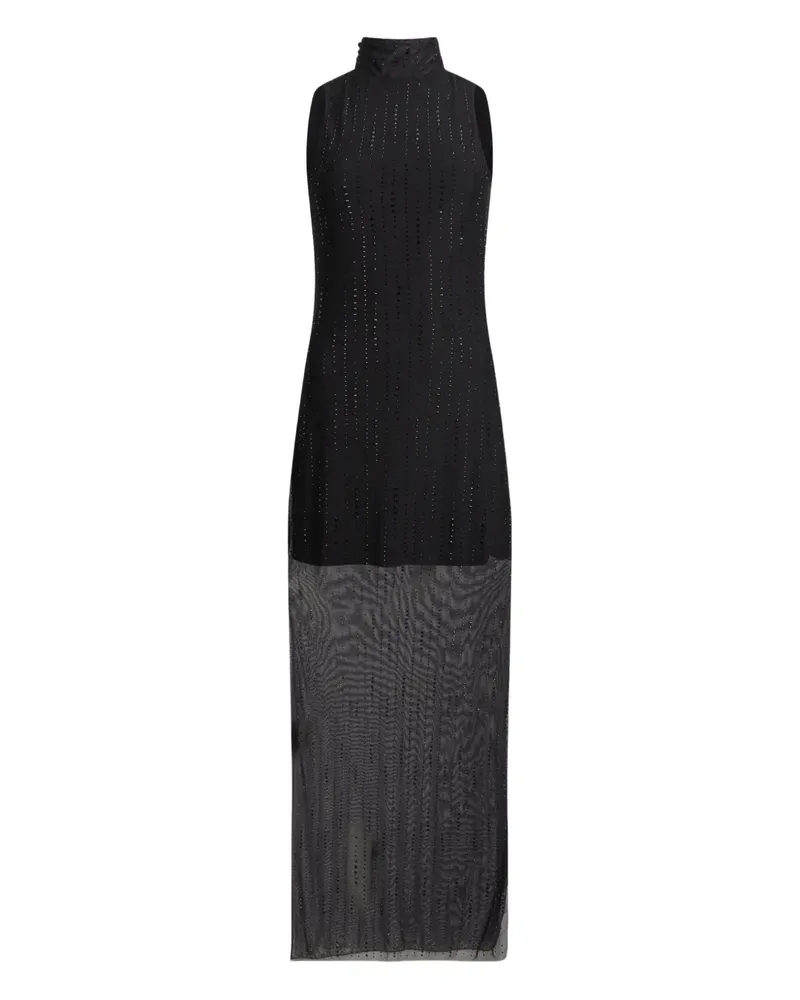 Liu Jo Verziertes Neckholder-Maxikleid - Schwarz Schwarz