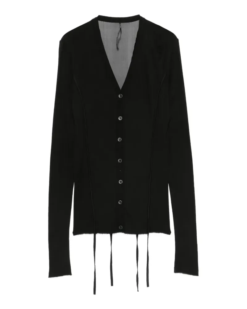 Masnada seam-detail cardigan - Schwarz Schwarz