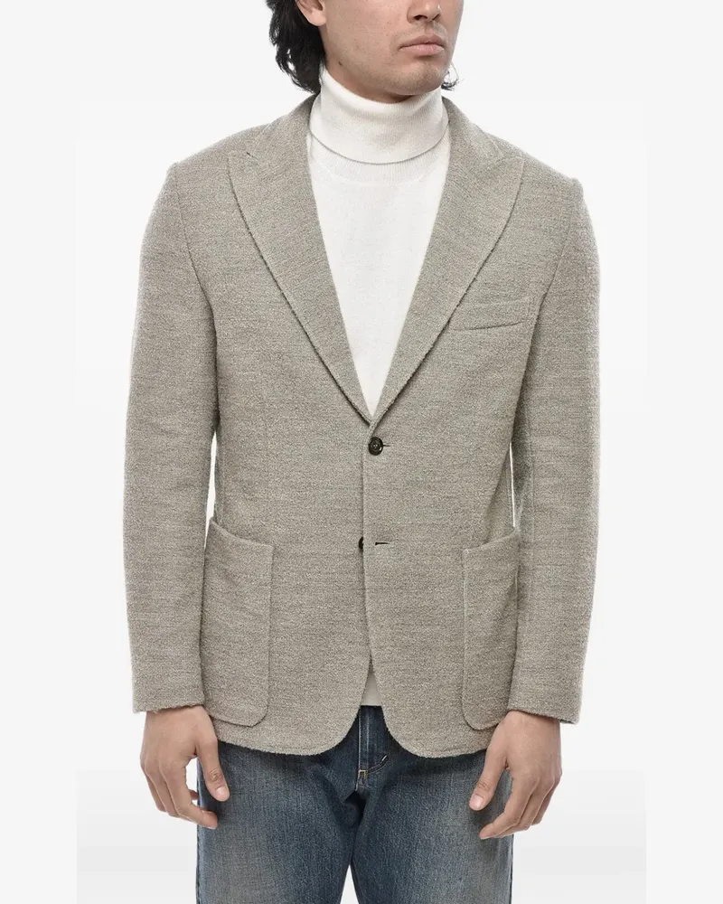 Paolo Pecora Milano bouclé patch-pocket blazer - Nude Nude