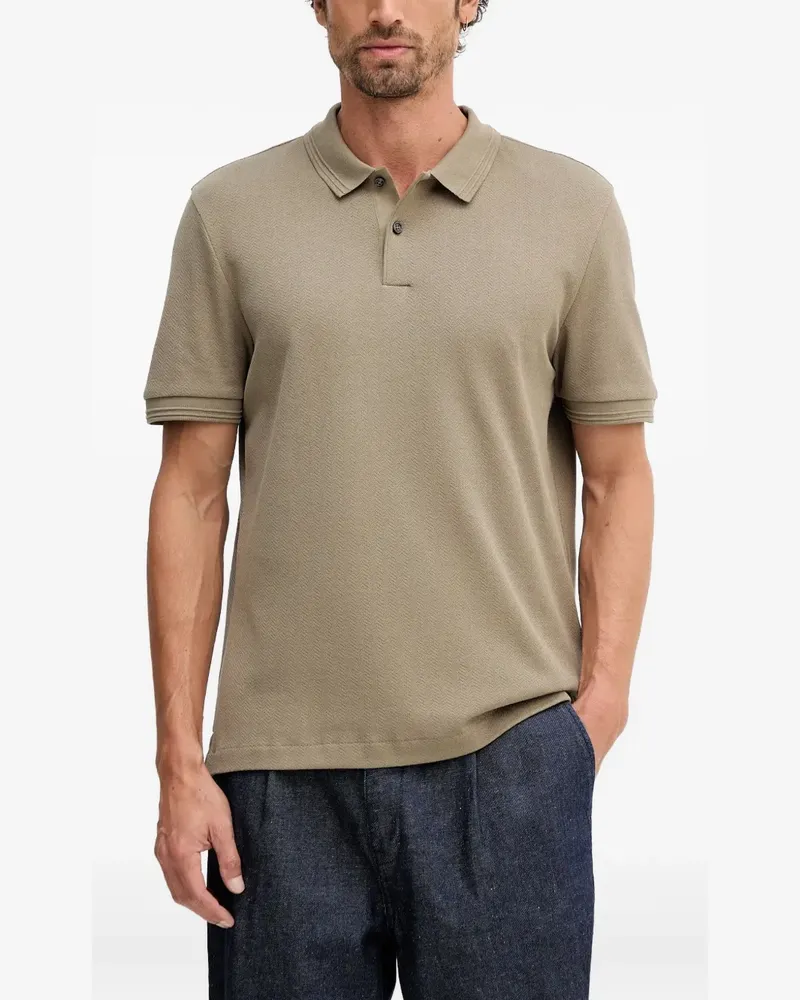 HUGO BOSS Parlay 240 Poloshirt mit Fischgrätenmuster - Nude Nude