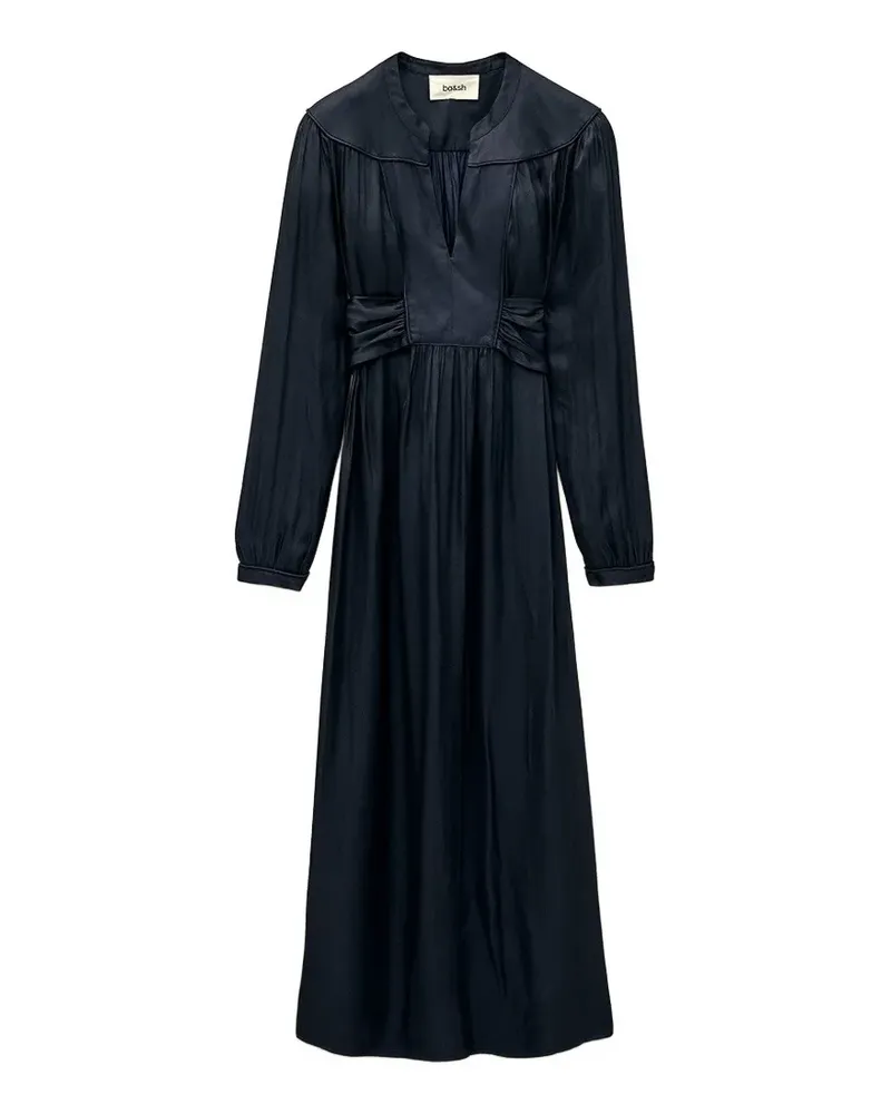 ba&sh gathered V-neck maxi dress - Blau Blau